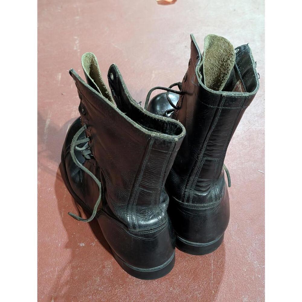 Vintage Vietnam Era Corcoran Black Leather Para-Trooper Lace-Up Boots Sz 7.5 - Picture 3 of 7